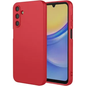 Phonesta Soft Silk Silicone Back Cover hoesje voor Samsung Galaxy S25 Plus/S24 Plus - Rood