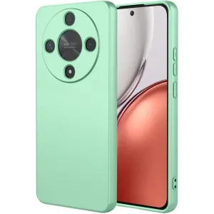Phonesta Soft Silk Silicone Back Cover hoesje voor HONOR Magic8 Lite - Matcha Green