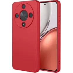 Phonesta Soft Silk Silicone Back Cover hoesje voor HONOR Magic8 Lite - Rood