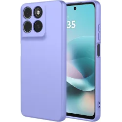 Phonesta Soft Silk Silicone Back Cover hoesje voor Motorola Moto G57 Power - Paars