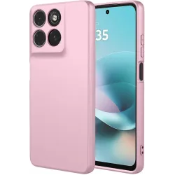 Phonesta Soft Silk Silicone Back Cover hoesje voor Motorola Moto G57 Power - Roze