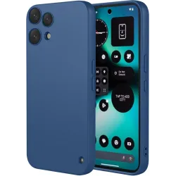 Phonesta Soft Silk Silicone Back Cover hoesje voor Nothing Phone (3a) Lite - Donkerblauw