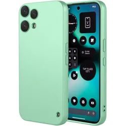 Phonesta Soft Silk Silicone Back Cover hoesje voor Nothing Phone (3a) Lite - Matcha Green