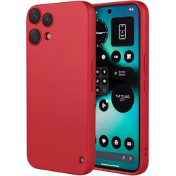 Phonesta Soft Silk Silicone Back Cover hoesje voor Nothing Phone (3a) Lite - Rood