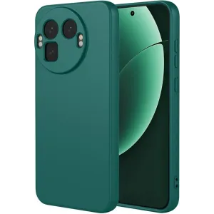 Phonesta Soft Silk Silicone Back Cover hoesje voor Realme GT 8 Pro - Donkergroen
