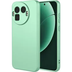 Phonesta Soft Silk Silicone Back Cover hoesje voor Realme GT 8 Pro - Matcha Green