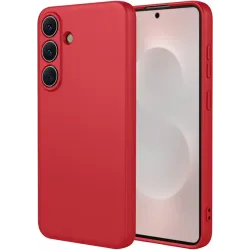 Phonesta Soft Silk Silicone Back Cover hoesje voor Samsung Galaxy S26 - Rood