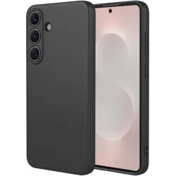 Phonesta Soft Silk Silicone Back Cover hoesje voor Samsung Galaxy S26 - Zwart