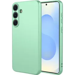 Phonesta Soft Silk Silicone Back Cover hoesje voor Samsung Galaxy S26 Plus - Matcha Green