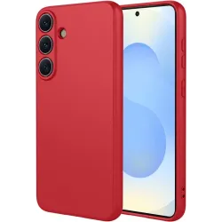 Phonesta Soft Silk Silicone Back Cover hoesje voor Samsung Galaxy S26 Plus - Rood