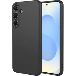 Phonesta Soft Silk Silicone Back Cover hoesje voor Samsung Galaxy S26 Plus - Zwart