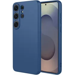 Phonesta Soft Silk Silicone Back Cover hoesje voor Samsung Galaxy S26 Ultra - Donkerblauw