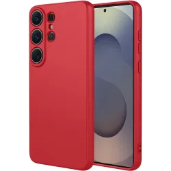 Phonesta Soft Silk Silicone Back Cover hoesje voor Samsung Galaxy S26 Ultra - Rood