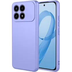 Phonesta Soft Silk Silicone Back Cover hoesje voor Xiaomi Poco F8 Pro - Paars