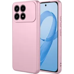 Phonesta Soft Silk Silicone Back Cover hoesje voor Xiaomi Poco F8 Pro - Roze