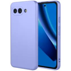 Phonesta Soft Silk Silicone Back Cover hoesje voor Google Pixel 10a - Paars