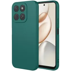 Phonesta Soft Silk Silicone Back Cover hoesje voor HONOR 400 Smart - Donkergroen