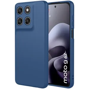 Phonesta Soft Silk Silicone Back Cover hoesje voor Motorola Moto G67/G77 - Donkerblauw