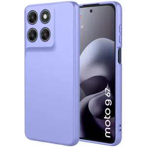 Phonesta Soft Silk Silicone Back Cover hoesje voor Motorola Moto G67/G77 - Paars