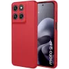 Phonesta Soft Silk Silicone Back Cover hoesje voor Motorola Moto G67/G77 - Rood