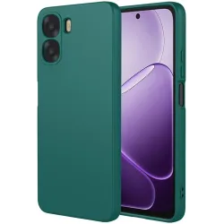 Phonesta Soft Silk Silicone Back Cover hoesje voor Oppo A6x - Donkergroen