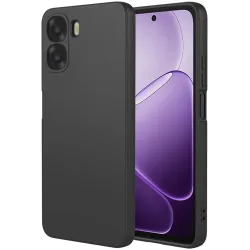 Phonesta Soft Silk Silicone Back Cover hoesje voor Oppo A6x - Zwart