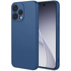 Phonesta Soft Silk Silicone Back Cover hoesje voor Oppo Reno15 - Donkerblauw