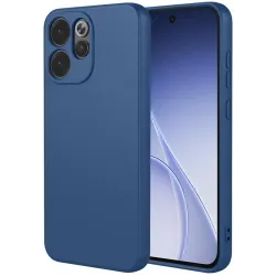 Phonesta Soft Silk Silicone Back Cover hoesje voor Oppo Reno15 Pro - Donkerblauw