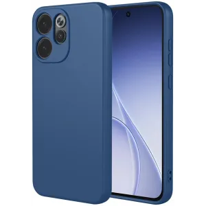 Phonesta Soft Silk Silicone Back Cover hoesje voor Oppo Reno15 Pro - Donkerblauw