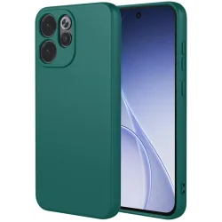 Phonesta Soft Silk Silicone Back Cover hoesje voor Oppo Reno15 Pro - Donkergroen