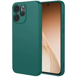 Phonesta Soft Silk Silicone Back Cover hoesje voor Oppo Reno15 Pro Max - Donkergroen