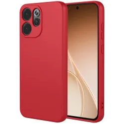 Phonesta Soft Silk Silicone Back Cover hoesje voor Oppo Reno15 Pro Max - Rood