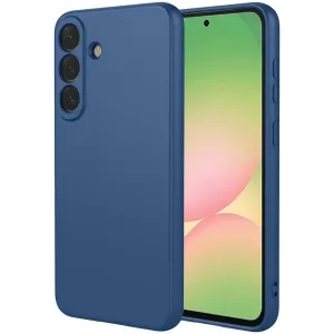 Phonesta Soft Silk Silicone Back Cover hoesje voor Samsung Galaxy A57 - Donkerblauw