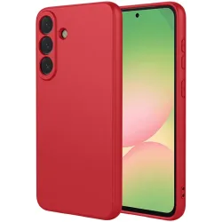 Phonesta Soft Silk Silicone Back Cover hoesje voor Samsung Galaxy A57 - Rood