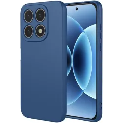 Phonesta Soft Silk Silicone Back Cover hoesje voor Xiaomi 17 - Donkerblauw