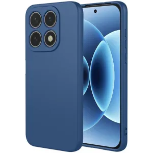 Phonesta Soft Silk Silicone Back Cover hoesje voor Xiaomi 17 - Donkerblauw