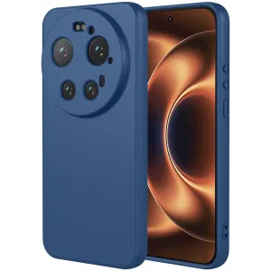 Phonesta Soft Silk Silicone Back Cover hoesje voor Xiaomi 17 Ultra - Donkerblauw