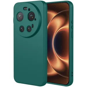 Phonesta Soft Silk Silicone Back Cover hoesje voor Xiaomi 17 Ultra - Donkergroen
