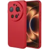 Phonesta Soft Silk Silicone Back Cover hoesje voor Xiaomi 17 Ultra - Rood