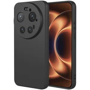 Phonesta Soft Silk Silicone Back Cover hoesje voor Xiaomi 17 Ultra - Zwart