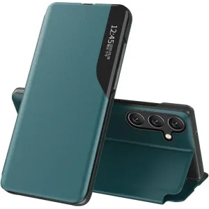 Phonesta Smart Side View Book Case hoesje voor Samsung Galaxy A35 - Groen