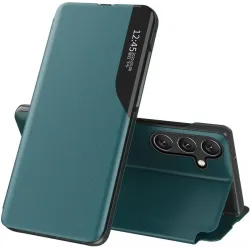 Phonesta Smart Side View Book Case hoesje voor Samsung Galaxy S24 FE - Groen