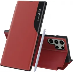 Phonesta Smart Side View Book Case hoesje voor Samsung Galaxy S25 Ultra - Rood