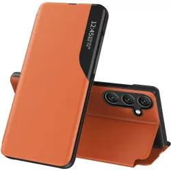 Phonesta Smart Side View Book Case hoesje voor Samsung Galaxy A36/A56 - Oranje