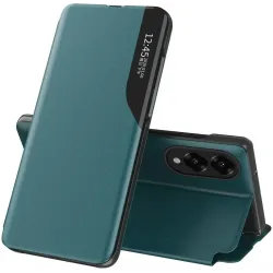 Phonesta Smart Side View Book Case hoesje voor Samsung Galaxy S25 Edge - Groen