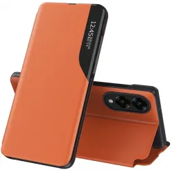Phonesta Smart Side View Book Case hoesje voor Samsung Galaxy S25 Edge - Oranje