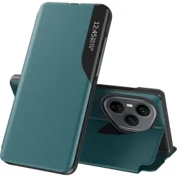 Phonesta Smart Side View Book Case hoesje voor HONOR 400 Pro - Groen