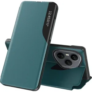 Phonesta Smart Side View Book Case hoesje voor HONOR 400 Pro - Groen