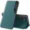 Phonesta Smart Side View Book Case hoesje voor Samsung Galaxy S25 FE - Groen