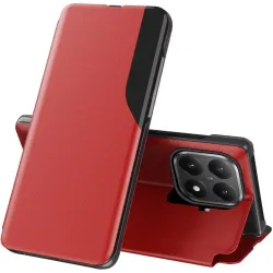 Phonesta Smart Side View Book Case hoesje voor Xiaomi 15T Pro - Rood